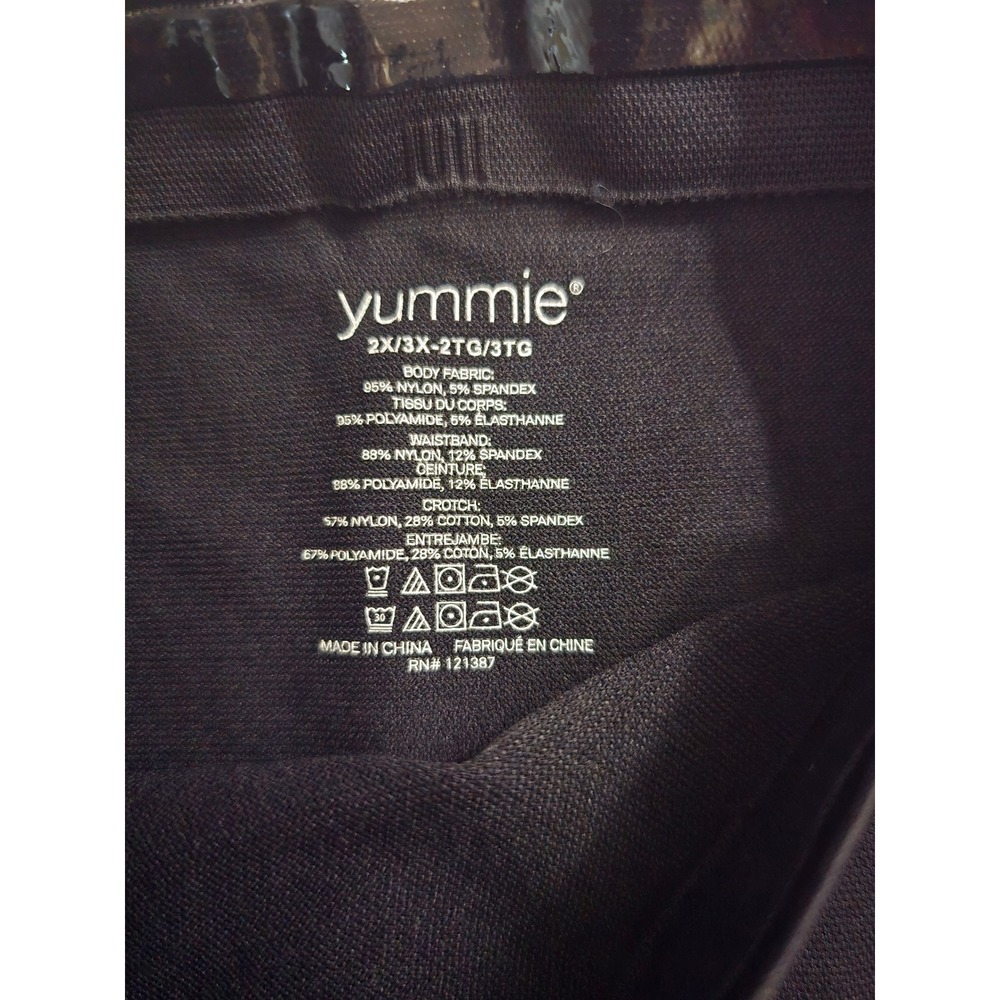 Yummie Womens High Waisted Shaping Brief Black Seamless Shapewear YT5-342 2X/3X - Picture 4 of 7